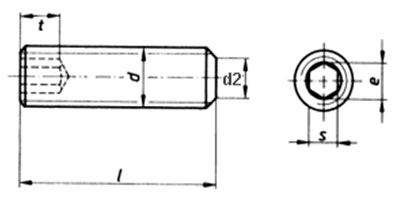 ISO 4026 Hexagon Socket Set Screws with Flat Point